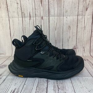 Hoka One One Anacapa 2 Mid Gore-Tex Size 13D Black Hiking Shoes Men's